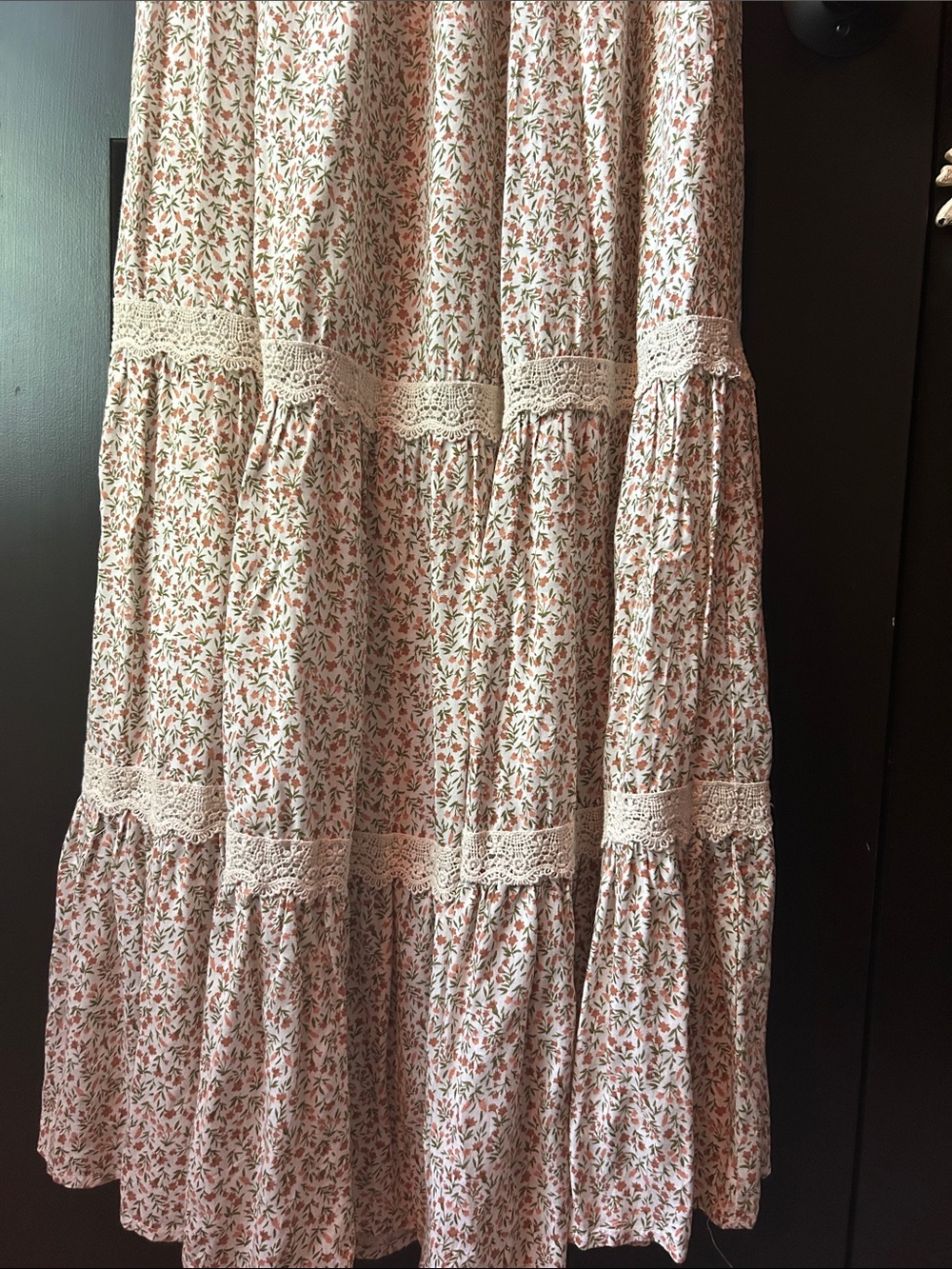 SOLD in loom Floral Flutter Sleeve Smocked Maxi Dress - Picture 3 of 5